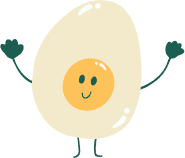 Happy egg mascot